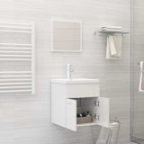 Bathroom Furniture Set High Gloss White Engineered Wood 3071312