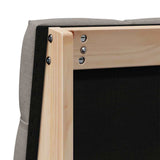 Upholstered Headboard Taupe 100 cm Solid Pine Wood 879192
