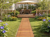 Garden Pathway 3 pcs Natural 200 x 40 cm Solid Acacia Wood 42024976