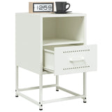 ZNTS Bedside Cabinets 2 pcs White 36x39x60.5 cm Steel 846565