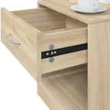 242546 Nightstand 2 pcs with Drawer Oak Colour