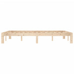 Bed Frame without Mattress Solid Wood Pine 140x200cm 810365