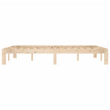 Bed Frame without Mattress Solid Wood Pine 140x200cm 810365