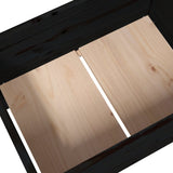 Planter Black 178.5x44x75 cm Solid Wood Pine 822251