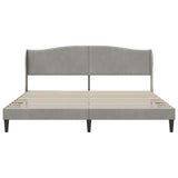 Bed Frame with Headboard Light Grey 180 x 200 cm Velvet 42027950