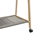 Clothes Rack with Shelves and Wheels 96x45.5x155.5 cm Bamboo 4008909