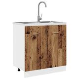 Sink Bottom Cabinet Lyon Old Wood 80x46x81.5 cm Engineered Wood 856077