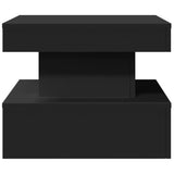 ZNTS Coffee Table with LED Lights Black 50x50x40 cm 839841