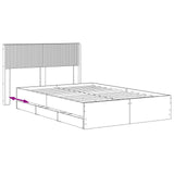 Bed Frame with Storage and Headboard Artisan Oak 120 x 200 cm 3445804
