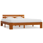 ZNTS Bed Frame without Mattress Honey Brown 180x200cm Solid Wood Pine 283183
