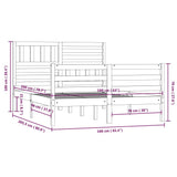 Bed Frame without Mattress Solid Wood 160x200 cm 3101098