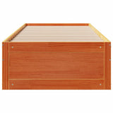 Bed Frame without Mattress with Drawers Wax Brown 90x190 cm Single Solid Wood Pine 3308827