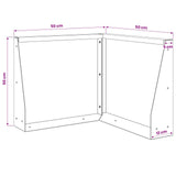 Retaining Wall 50 x 50 x 50 cm Steel White 8015229