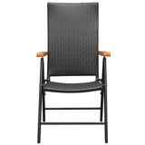 3 Piece Garden Dining Set Black and Brown 3060076