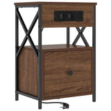 Bedside Cabinet 2 pcs Brown Oak 40 x 31 x 60 cm Engineered Wood 859499