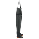 Chest Waders with Boots and Belt Dark Green Size 38 4016990