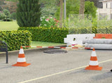 Retractable Traffic Cone Bars 10 pcs ABS 116-197 cm 153110