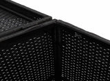 Outdoor Garbage Bin Black 40 x 40 x 80 cm Poly Rattan 42026888