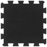 Rubber Floor Tiles 16 pcs Black 16 mm 30x30 cm 155671