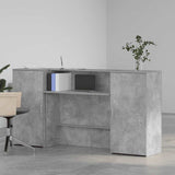 Reception Desk Concrete Grey 200x50x103.5 cm Engineered Wood 3324217