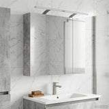 Bathroom Mirror Cabinet Concrete Grey 80 x 14.5 x 70 cm 889114