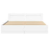 Bed Frame with Headboard without Mattress White 180x200 cm Super King 3295541
