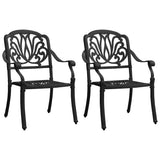 Bistro Set Black Cast Aluminium Durable Bistro Set Round 3070572