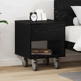 Bedside Table Black Oak 40.5 x 40 x 48 cm Engineered Wood 891058