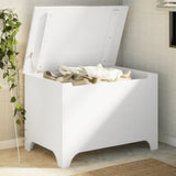 Storage Box with Lid RANA White 80x49x54 cm Solid Wood Pine 4002338
