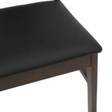Dining Chair 2 pcs Light Brown and Black Solid Rubber Wood 42020502