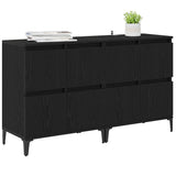 Sideboards 2 pcs Black Oak 60 x 35 x 70 cm Engineered Wood 3415594