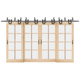 Sliding Door Hardware Kit 400 cm Steel Black 3295754