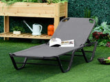 Sun Lounger Relaxed Recliner with 5-Position Adjustable Backrest Aluminium Frame for Pool, Sun T3398P318857