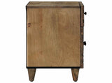 Bed cabinet with Drawer Brown 50 x 33 x 60 cm Solid Mango Wood 4018343