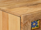 TV Cabinet Natural 105 x 33.5 x 46 cm Solid Mango Wood 4018274