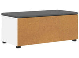 Hall Bench White 80 x 38 x 46 cm Engineered Wood and Fabric 891456