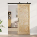 Sliding Door Manual ORKDAL Natural and black 86 x 211 cm 3333456