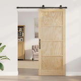 Sliding Door Manual ORKDAL Natural and black 86 x 211 cm 3333456