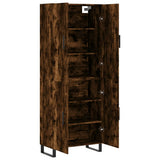 Highboard Smoked Oak 69.5x34x180 cm Engineered Wood 3195704