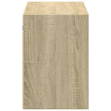 TV Wall Cabinet with LED Lights Sonoma Oak 100x31x45 cm 852294