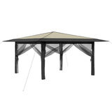 Gazebo with 4 Sidewalls 4 x 4 m Cream and Anthracite 42036823