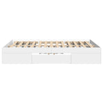 Bed Frame without Mattress White 140x190 cm Engineered Wood 3295499