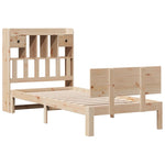 ZNTS Bookcase Bed without Mattress 90x200cm Solid Wood Pine 3322686