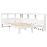 Bookcase Bed without Mattress White 120x190 cm Small Double Solid Wood Pine 3324401