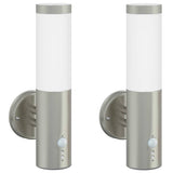 Outdoor Wall Light 2 pcs Silver 15 x 7.5 x 33 cm 4005954