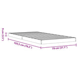 Bed Frame without Mattress Wax Brown 75x190 cm Small Single Solid Wood Pine 847158