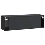 Wall-Mounted TV Cabinet 98 x 31 x 30 cm Black Engineered Wood 899236