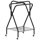 Saddle Rack Foldable Freestanding Black Iron 172442