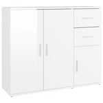 ZNTS Sideboard High Gloss White 91x29.5x75 cm Engineered Wood 823271