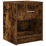 Bedside Cabinets 2 pcs with Drawer Smoked Oak 40x34x50 cm 858776